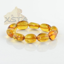 Olive Baltic amber beads bracelet
